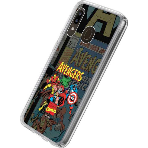 Marvel Classic Comics Avengers Assemble Galaxy A20 Clear Case